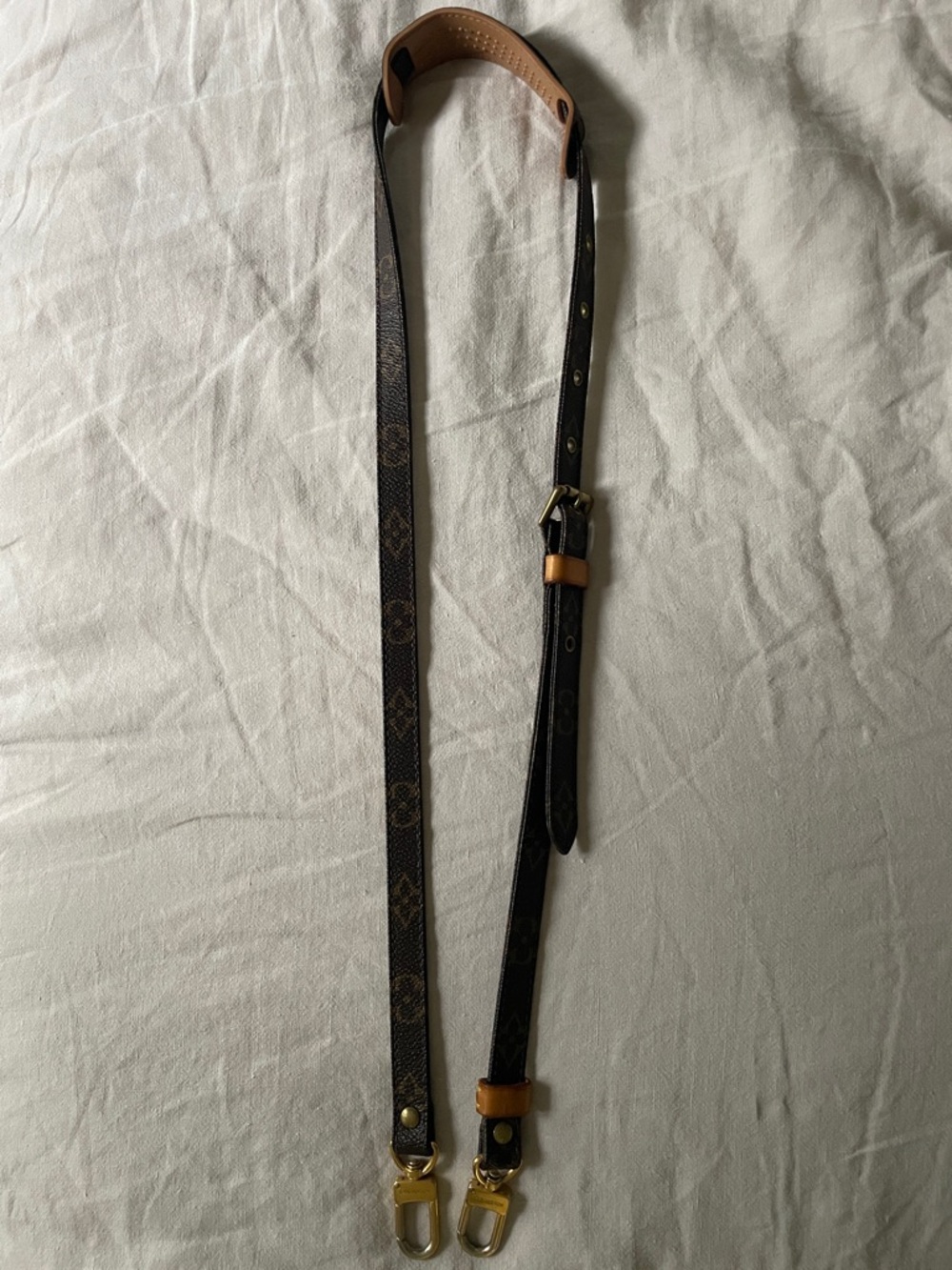 Louis Vuitton Monogram Brown Leather Crossbody Strap